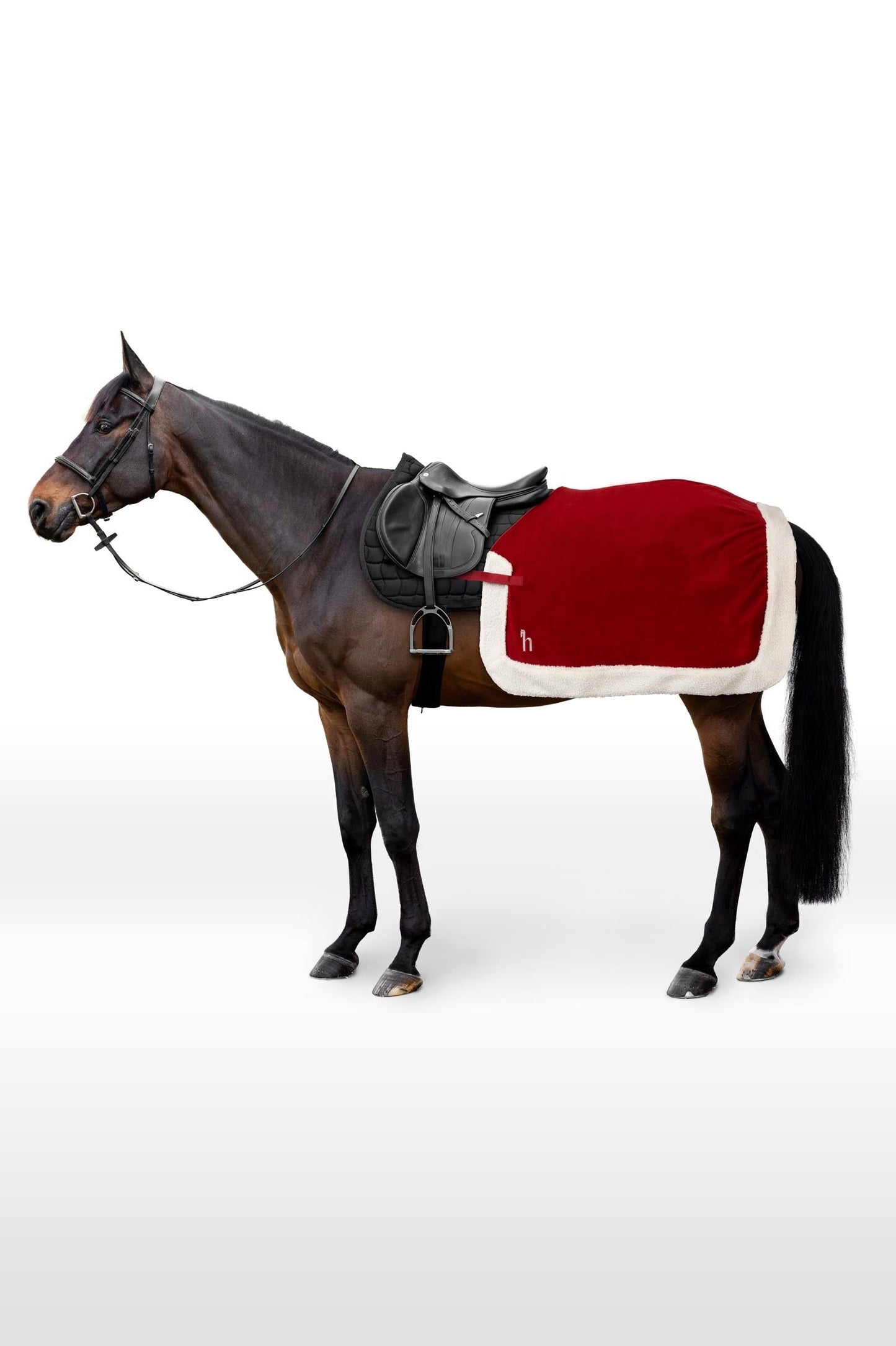 Christmas Riding rug Dark Red P