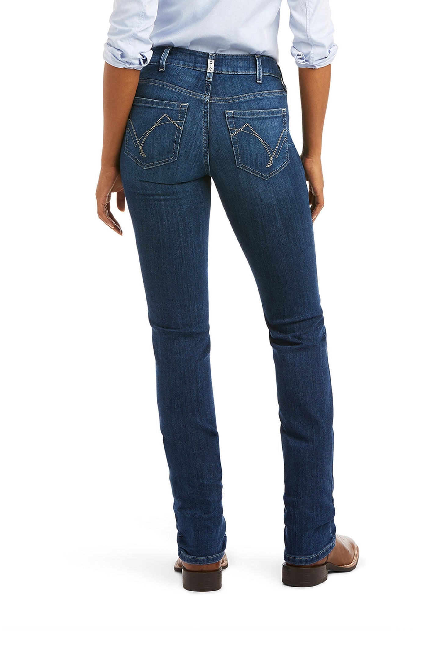 R.E.A.L. Perfect Rise Abby Straight Jeans Denim Blue 8 Regular