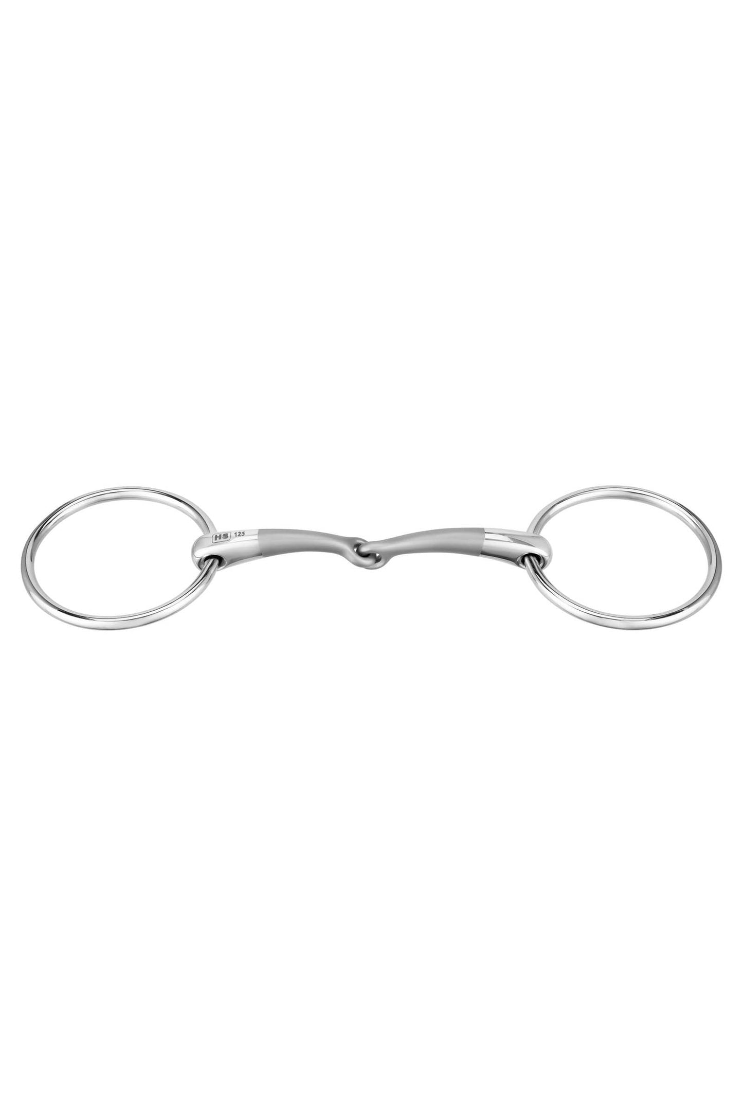Satinox Single Jointed Loose Ring Snaffle, 12mm Silver 115 mm