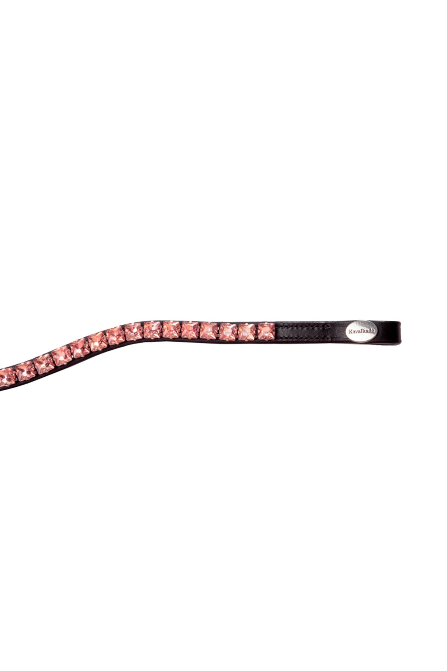 Square Browband with Stones Black/Pink C