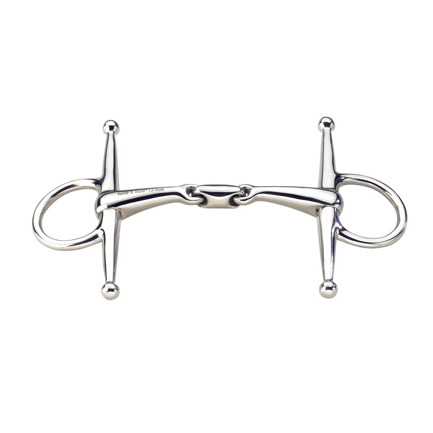 Max-Control Full cheek stainlass steel bit, double jointed No Color 125 mm