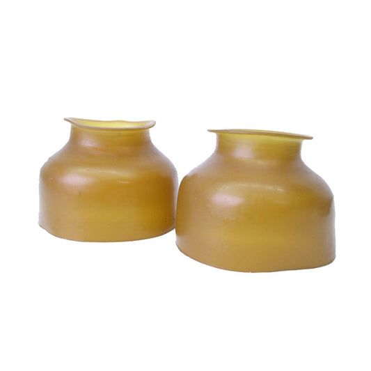 Rubber Hind Leg Bell Boots Light Brown M