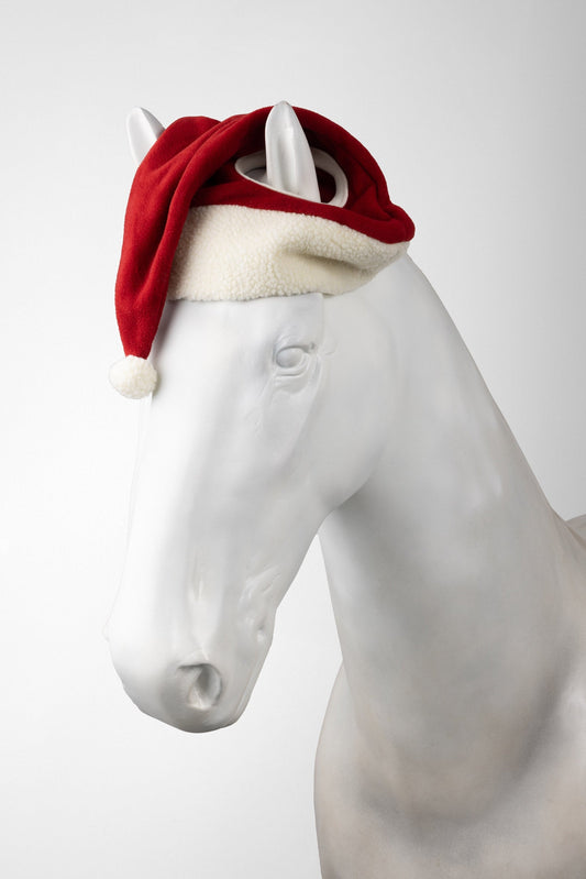 Christmas Horse Cap Dark Red One Size