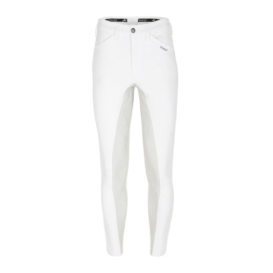 Rossini Mens Full Seat Breeches White/ Aqua Blue W36/L30