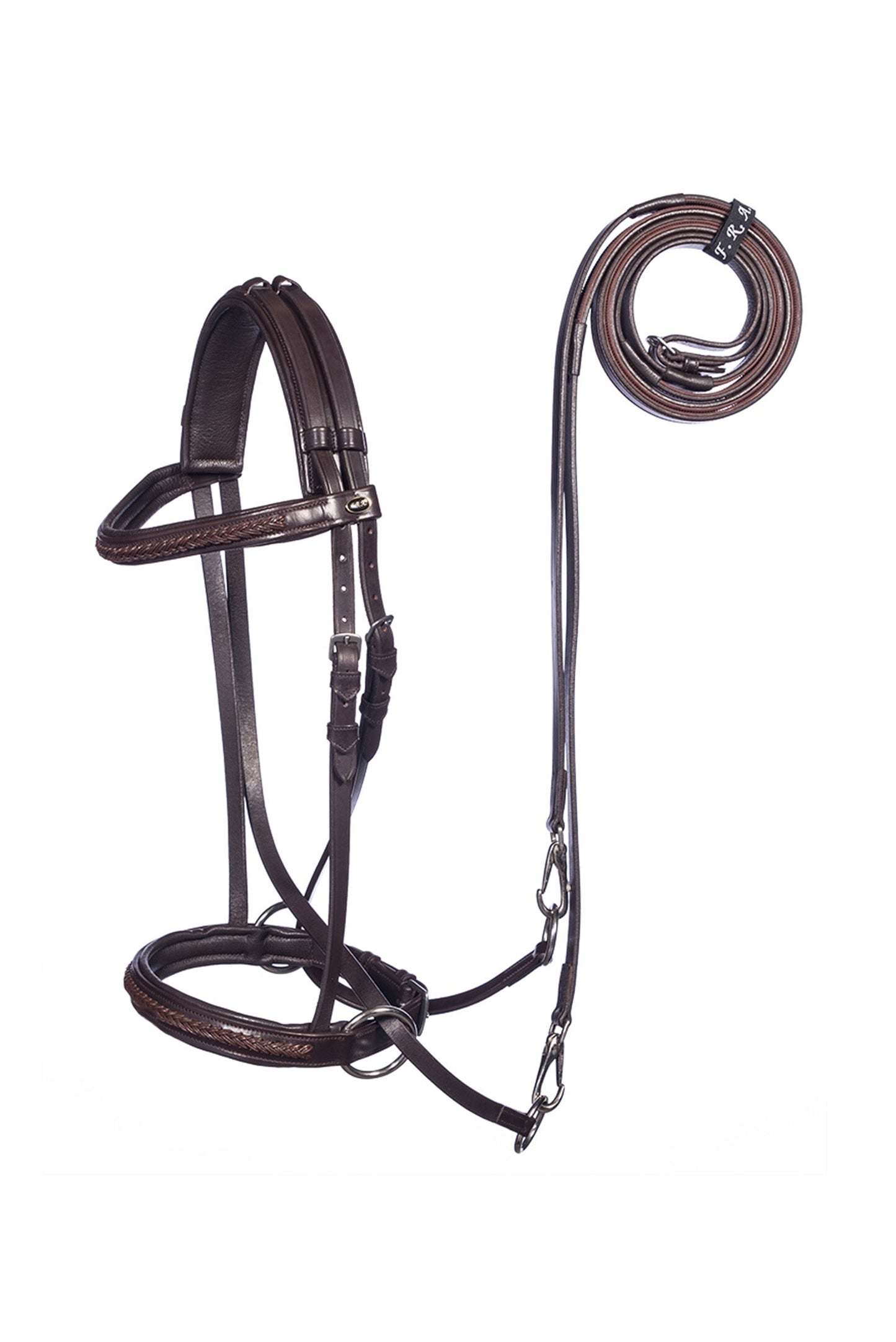 Ulan Bitless Bridle (System 5) Leather w/ Leather Reins Brown P