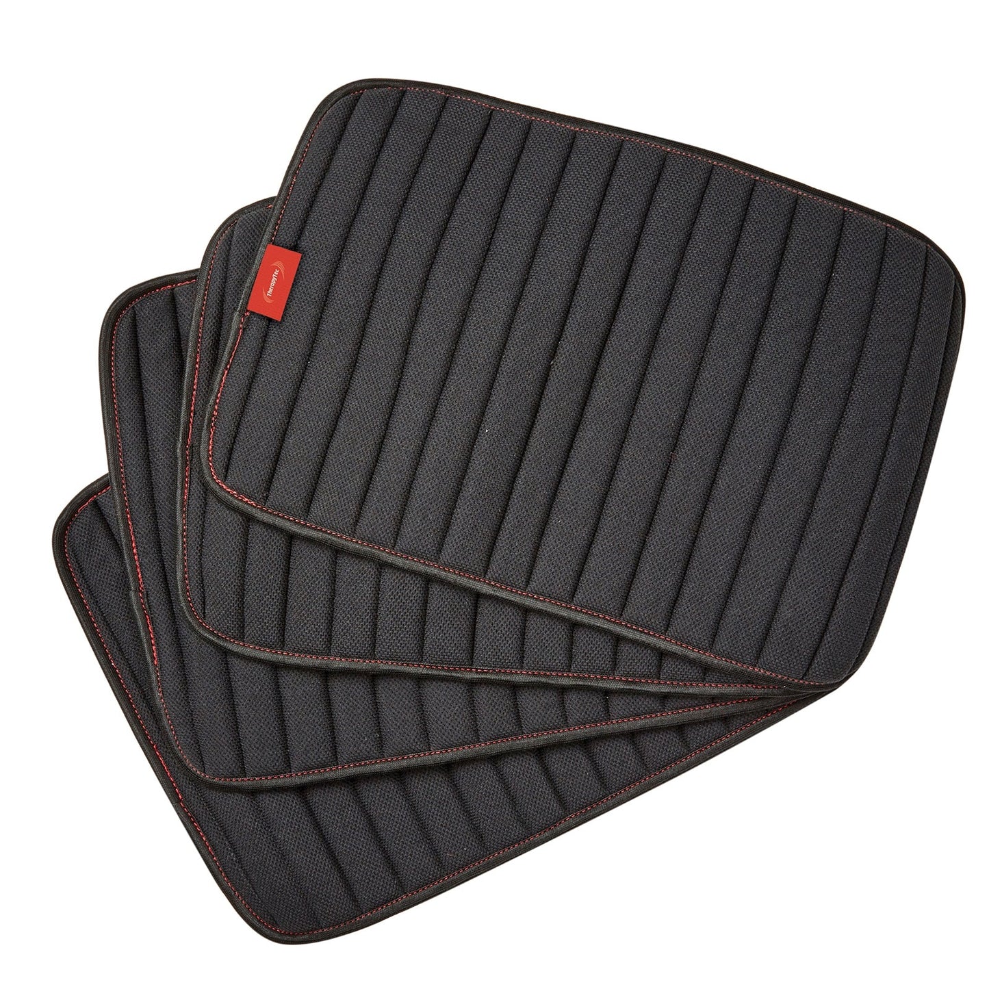 Therapy-tec Channel Quilt Leg Pads (4 pcs) Black/Red One Size
