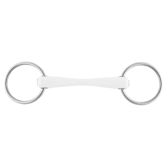Nathe Standard Snaffle 20mm (70mm ring) White 120 mm
