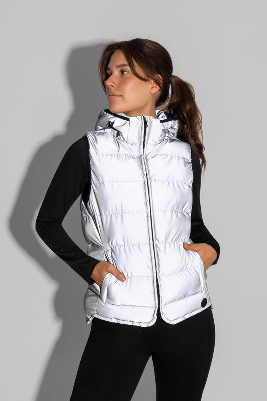 Women's Reflective Padded Riding Vest Reflective Silver 6