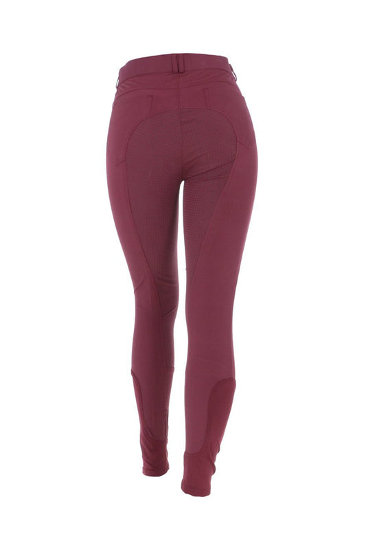 Redwood Women's Full Grip Breeches Burgundy Dark Red 10