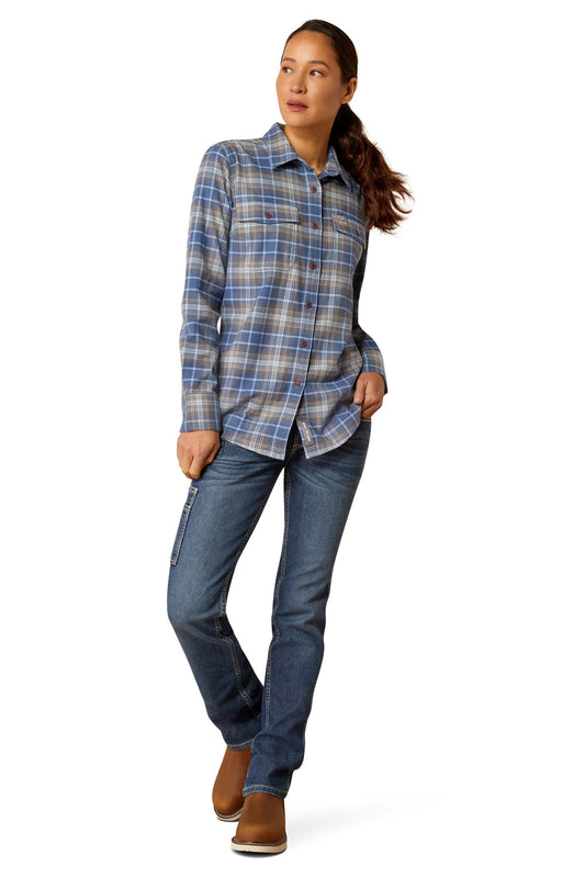 Rebar Women´s Flannel DuraStretch Work Shirt True Navy XS
