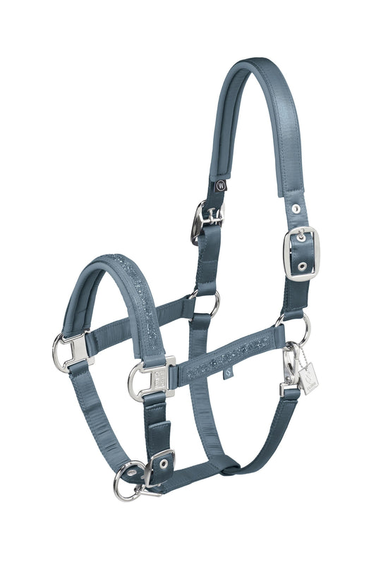 Classic Sports SS25 Mattgloss Jewel Double Pin Headcollar steel blue X-Full