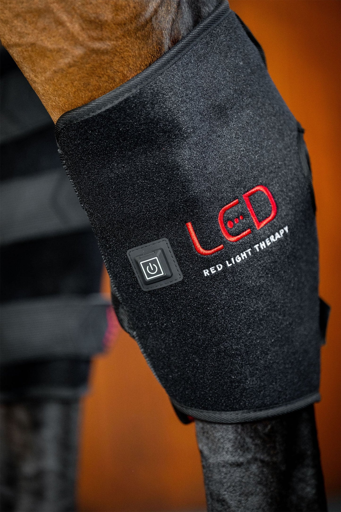 LED Red Light Therapy Hock Boot (1 pc.) Black/Black Left Full