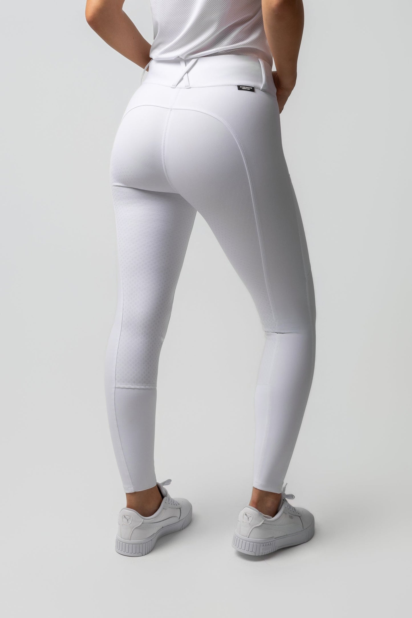 Grand Prix Show Full Grip Breeches UPF 50+ White 4