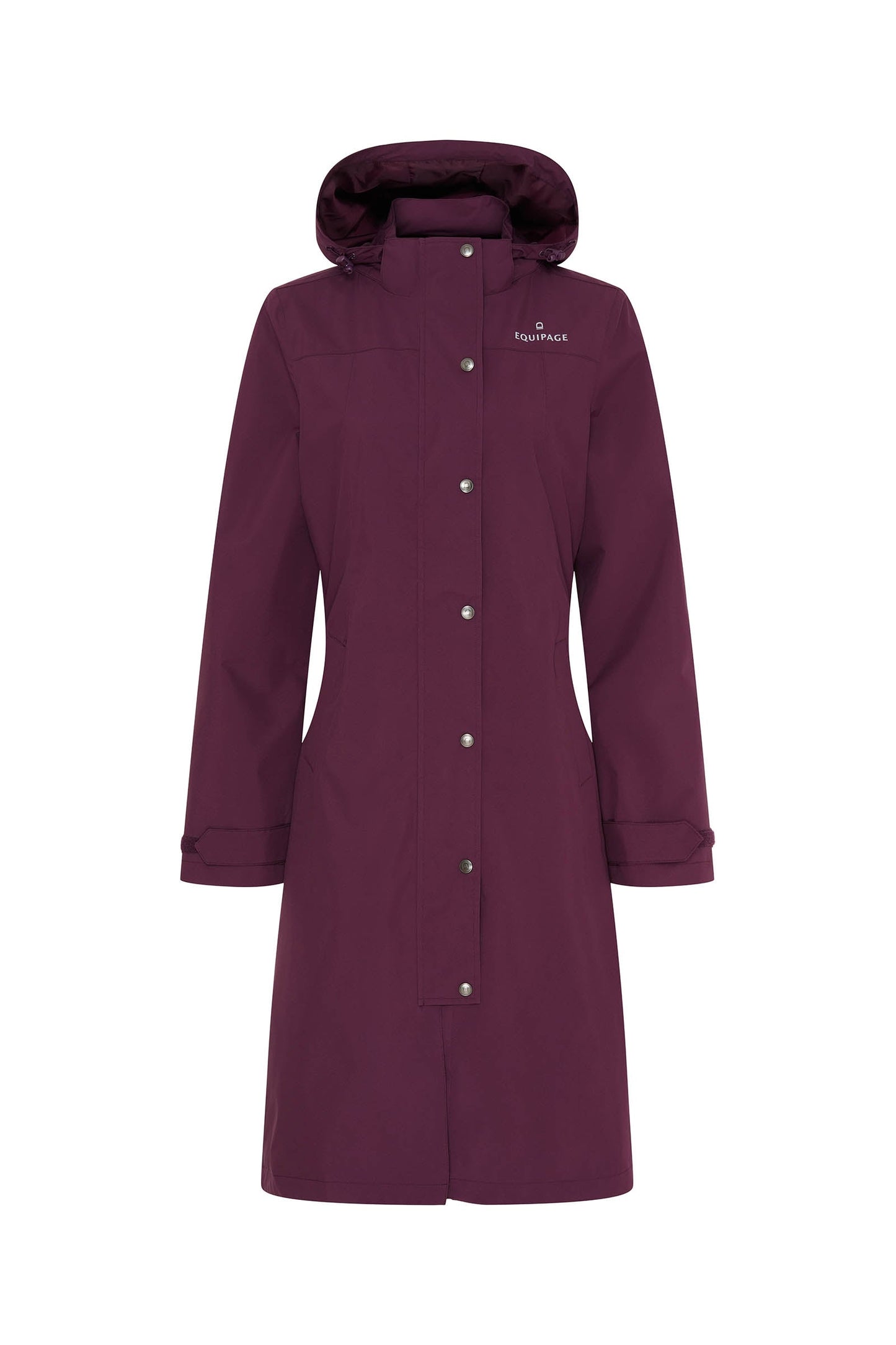Heaven Padded Long Rain Coat Italian Plum S