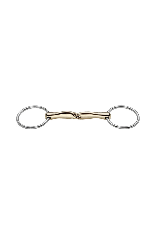 Novocontact Loose Ring Snaffle 14mm Single Jointed Sensogan 70mm Stainless Steel Rings silver 115 mm