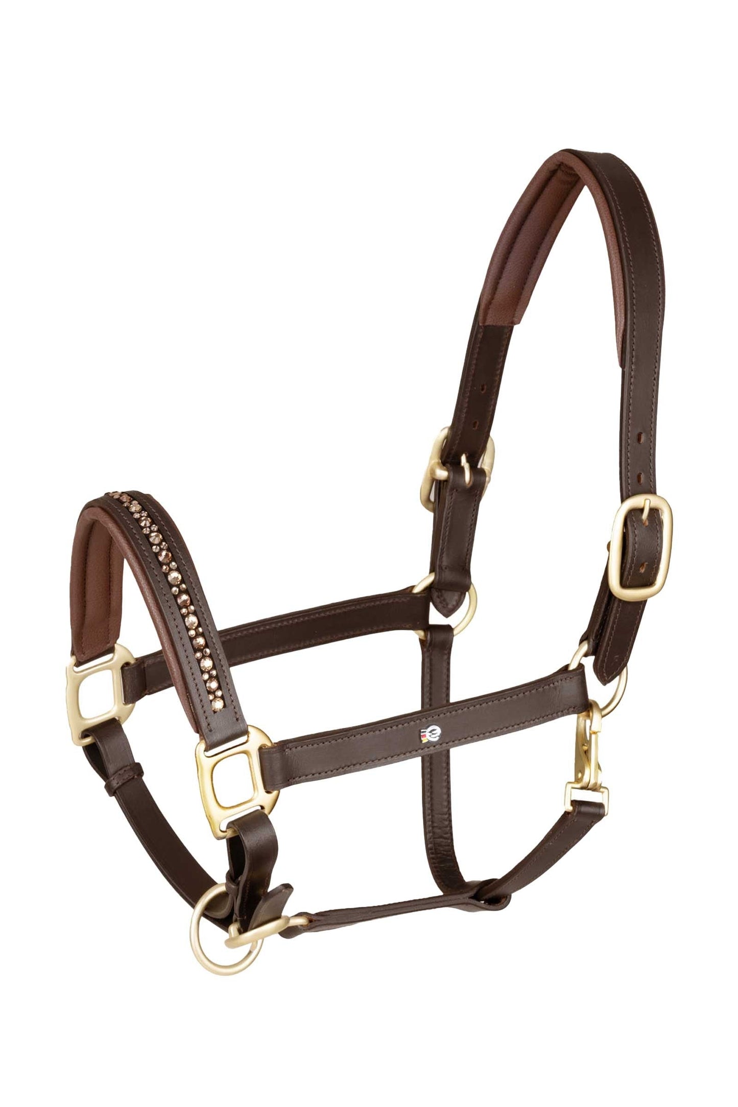 X-Line Leather halter Crystal Brown/Gold C